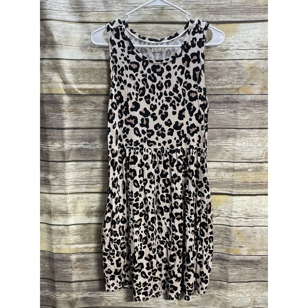 Maurices Leopard Dress Tank Sleeveless Women's Medium Pockets‎ Summer Vacation